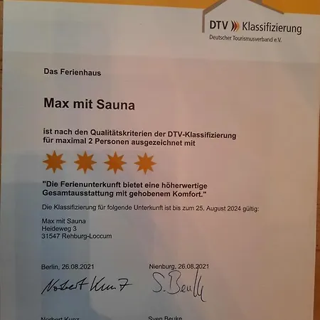 Vakantiehuis Max Mit Sauna